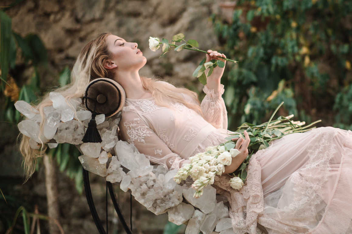book model photoshoot elisa arsi mortola tower flowes garden botanic set ventimiglia