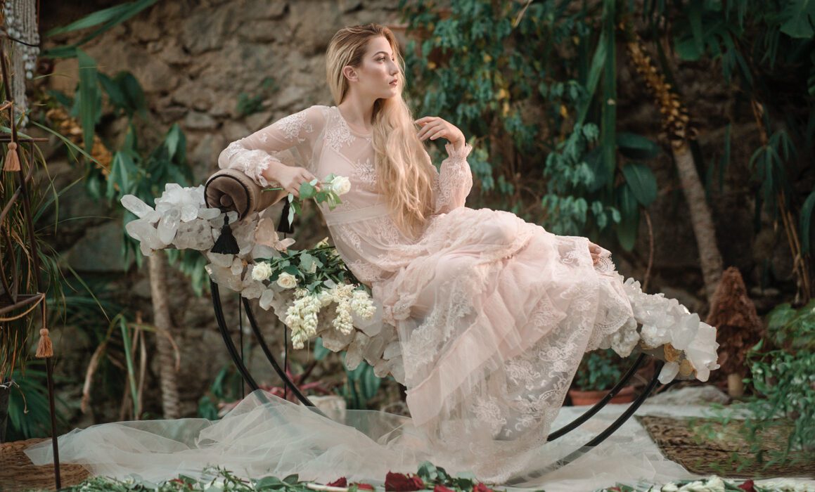 book model photoshoot elisa arsi mortola tower flowes garden botanic set ventimiglia